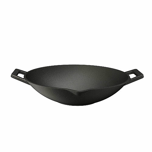 Чавунна пательня WOK Gusskönig 36 см + очищувач