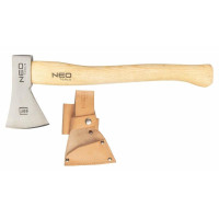 Топор универсальный Neo Tools Bushcraft рукоятки ясень 34.5см 400г кожаный чехол