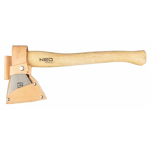 Топор универсальный Neo Tools Bushcraft рукоятки ясень 34.5см 400г кожаный чехол