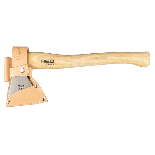 Сокира універсальна Neo Tools Bushcraft руків'я ясень 34.5см 400г шкіряний чохол