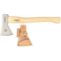 Сокира універсальна Neo Tools Bushcraft руків'я ясень 34.5см 400г шкіряний чохол