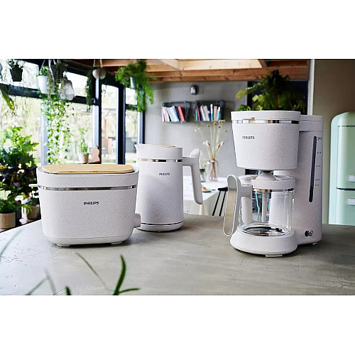 Тостер Philips Series Eco Conscious Edition 830Вт, кришка від пилу, пластик, білий