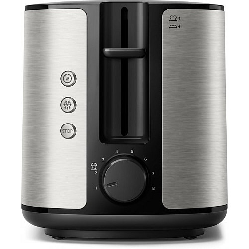 Тостер Philips WiWa Collection 950Вт, метал/пластик, чорний