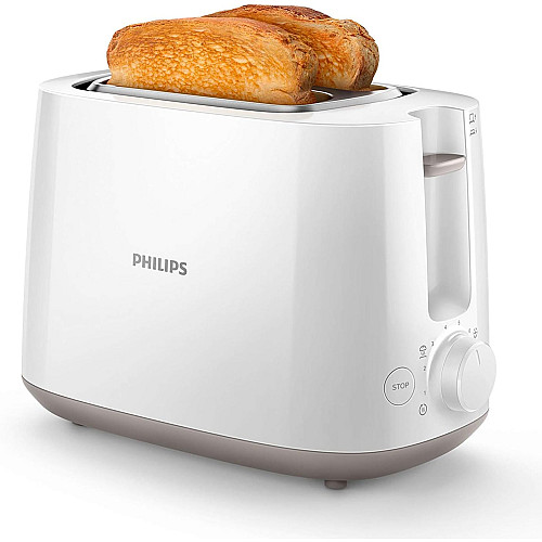 Тостер Philips Daily Collection 830Вт, пластик, білий