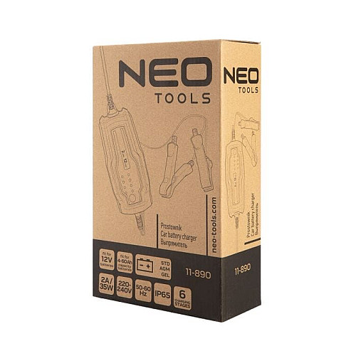 Зарядное устройство для Neo Tools, 2А/35Вт, 4-60А·ч, для STD/AGM/GEL