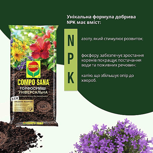 Торфосуміш універсальна Compo Sana 20 л