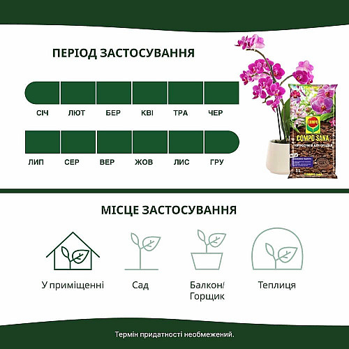 Торфосуміш для орхідей Compo Sana 5 л