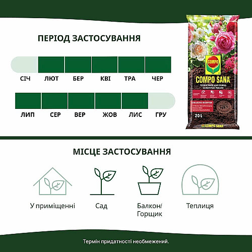 Торфосуміш для троянд Compo Sana 20 л