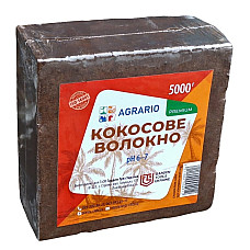 Кокосовий блок торф Agrario Premium 5 кг в упакуванні (Аграріо кокосовий субстрат)