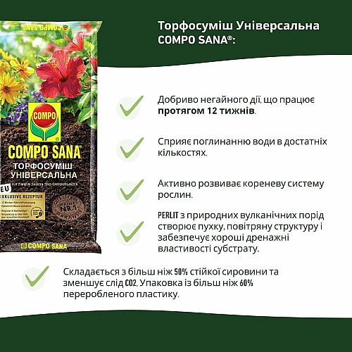 Торфосуміш універсальна Compo Sana 40 л