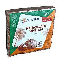 Кокосовые чипсы Agrario 2 кг для растений в упаковке (кокосовые чипсы Аграрио)