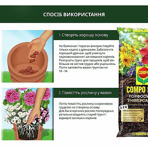 Торфосуміш універсальна Compo Sana 5 л