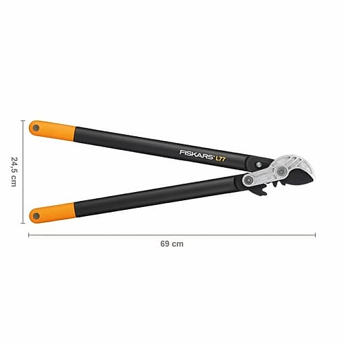 Сучкорез Fiskars PowerGear (L) L77 с наковальней (1000583)
