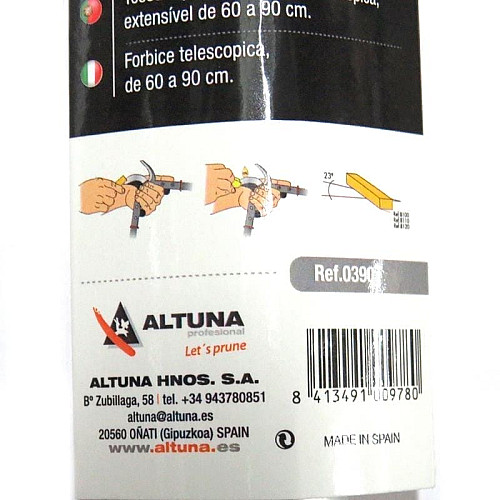Сучкорез Altuna 0390T.A секатор двухручный 600-900 мм телескопический