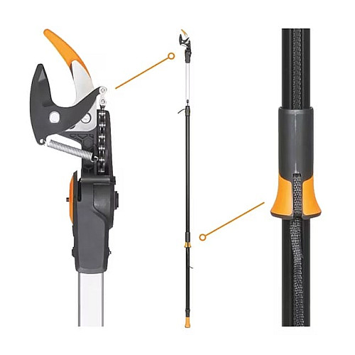 Сучкорез Fiskars PowerGear UPX86 обводной телескопический на штанге 2.4 - 4 м (1023624)