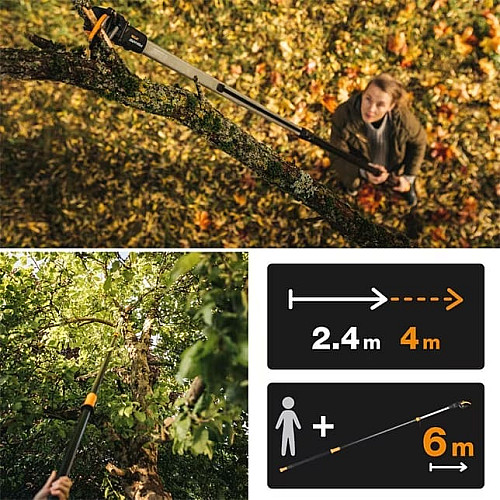 Сучкорез Fiskars PowerGear UPX86 обводной телескопический на штанге 2.4 - 4 м (1023624)