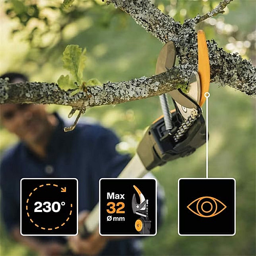 Сучкорез Fiskars PowerGear UPX86 обводной телескопический на штанге 2.4 - 4 м (1023624)