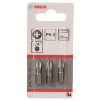 Біти Bosch Extra-Hart PH2, 25мм, 3шт