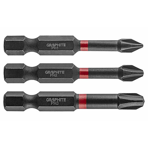 Біти GRAPHITE, набір 3шт, 1/4