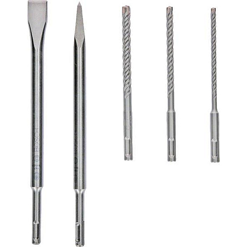 Набір бурів та зубил Bosch, SDS-plus, 5шт