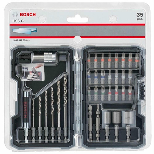Биты и сверла Bosch Pro-Mix Metal, набор 35шт, магнитный битодержатель, торцевые головки 3шт