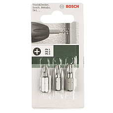 Біти Bosch набір: PH1, PH2, PH3, 25мм