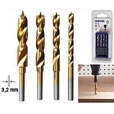 Свердло по дереву Dremel, набір 4шт