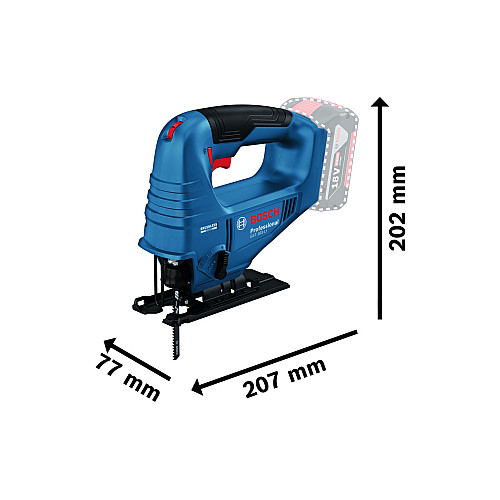 Лобзик аккумуляторный Bosch Professional GST 183-LI 18В 0-3300об/мин ход 20мм 1.6кг без АКБ и ЗП