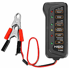 Тестер акумулятора Neo Tools, 12В, 2 затискачі типу 
