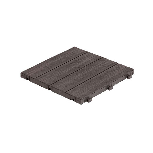 Декоративное напольное покрытие Multy Home Woodgrain, рифленое, 30х30см, коричневый, уп.6 шт.