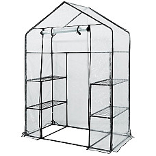 Парник складаний Neo Tools 195х143х73, 4 полиці, ПВХ плівка, зелений