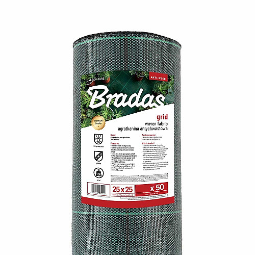 Агротканина проти бур'яну, GRID 25, GREEN, 130 гр/м², 0,6 x 50м, ATGDGR13006050