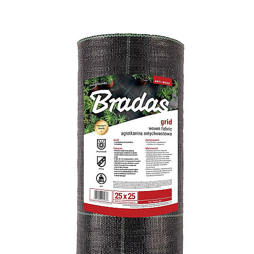 Агроткань против сорняка, GRID 25, BLACK, 130 гр/м², 1,1 x 50м, ATGDBK13011050