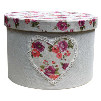 Короб Квіти круглий з кришкою Handy Home 25x18 см (FB-23 )