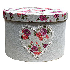 Короб Квіти круглий з кришкою Handy Home 25x18 см (FB-23 )