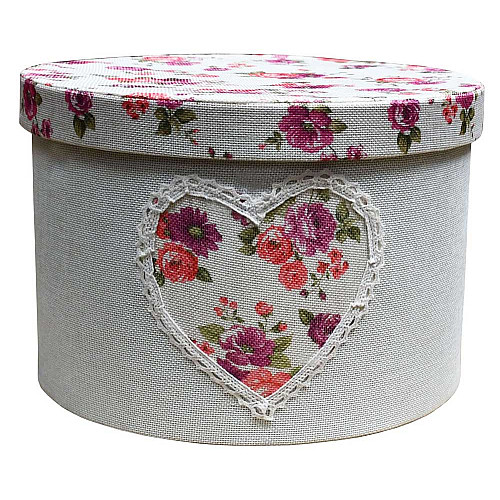 Короб Квіти круглий з кришкою Handy Home 25x18 см (FB-23 )