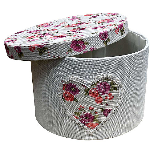 Короб Квіти круглий з кришкою Handy Home 25x18 см (FB-23 )