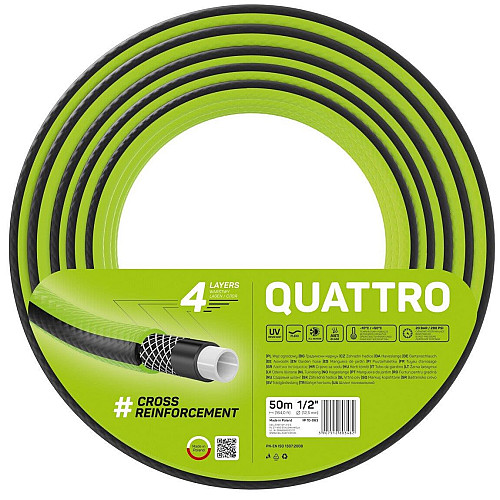 Шланг садовий Cellfast QUATTRO 1/2' 50м 4 шари до 20бар -10…+50°C