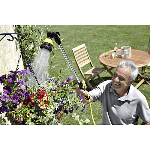 Зрошувач ручний Karcher Plus, штанга, душ садовий, 6 режимів, поворотна основа