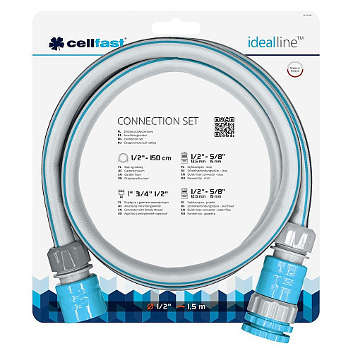 Сполучний набір Cellfast idealline (шланг 1.5м+2 муфти1/2-5/8+мульти конектор)
