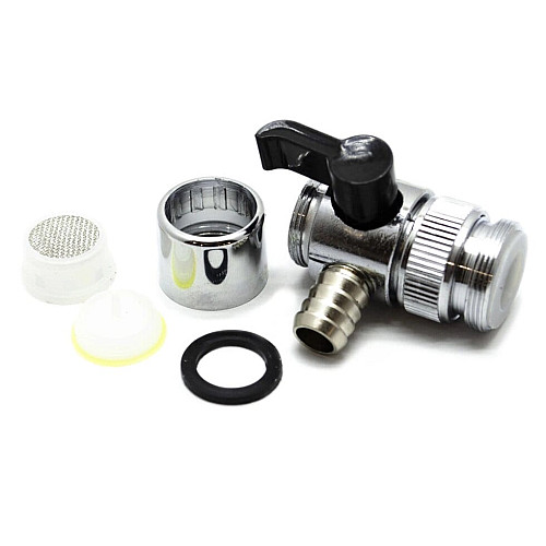 Дивертор металевий з перехідником 10,2 мм з різьбою 22х24