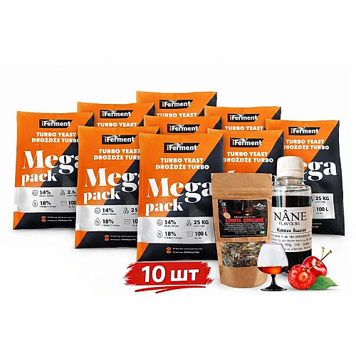 Дріжджі IFERMENT MEGA PACK - 10шт + набір трав + ароматизатор