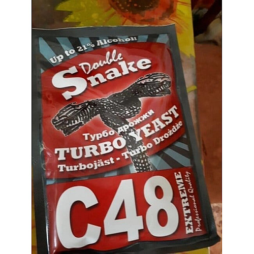 Сухі турбо дріжджі Double Snake C48, 130г.