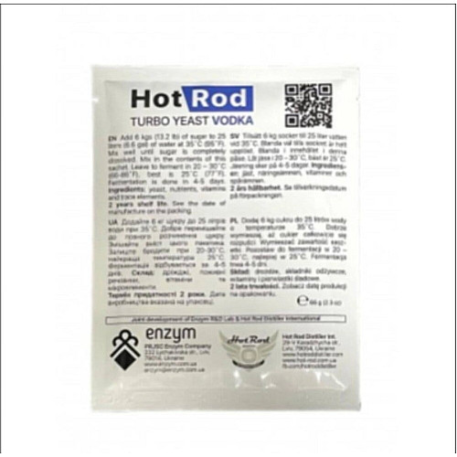 Турбо дріжджі Hot Rod Vodka на 25 л (66 г)