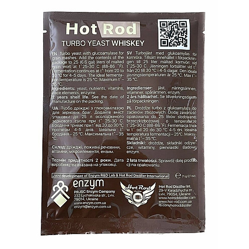 Турбо дріжджі Hot Rod Whiskey на 25 л (71 г)