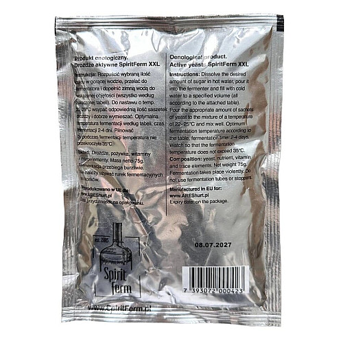 Дріжджі Spirit ferm XXL (75G), 6kg