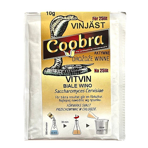 Сухі дріжджі винні Coobra Vitvin сухі, 10 г