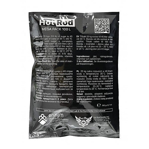 Турбо дрожжи Hot Rod Mega Pack на 100 л (360 г)