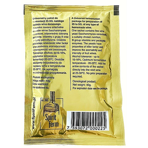 Дріжджі Турбо SPIRIT FERM Aromatic Wine Complex (40г)