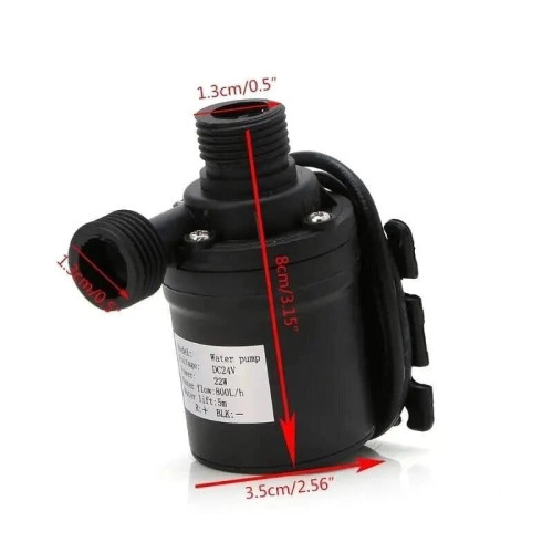 Насос 24V, 19Wt, 800л/г. відцентровий